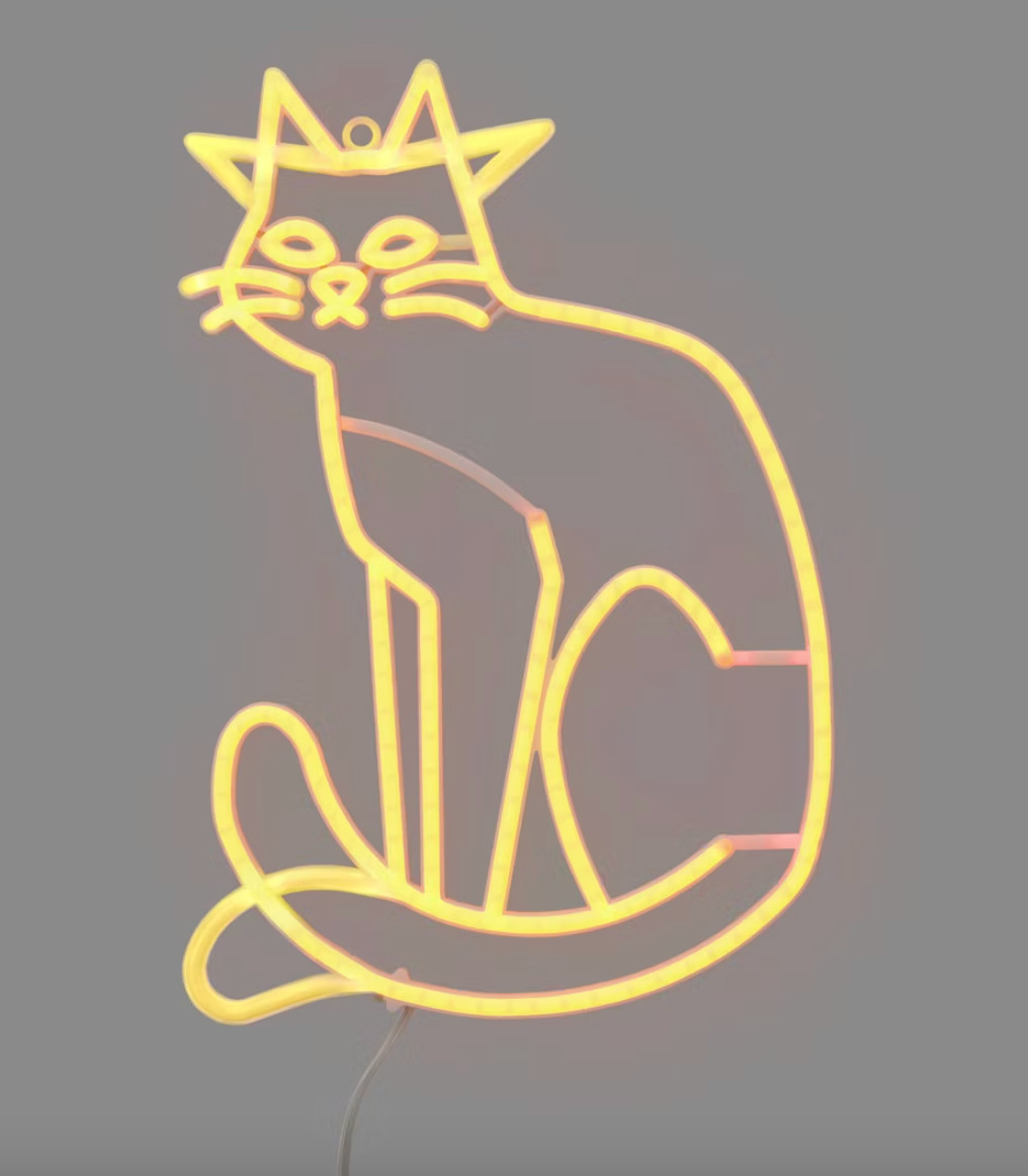 Halloween LED Lit Faux Neon Animated Cat - Hyde and EEK Boutique™