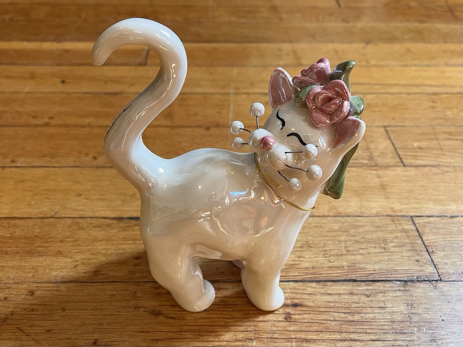 VINTAGE 2002 Whimsiclay Love Cat by Amy Lacombe Wedded Bliss Bride