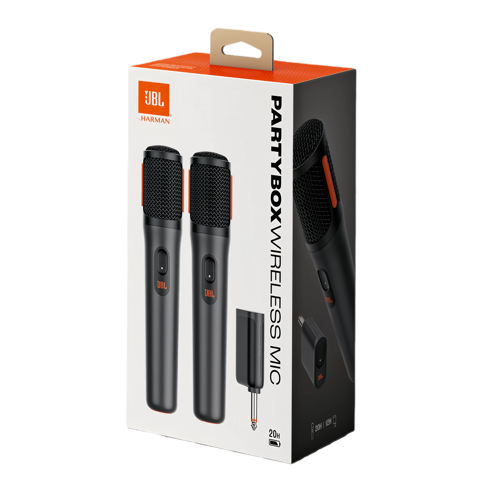 JBL PartyBox Wireless Mic Set 2x Wireless Handheld w/ USB Receiver Black