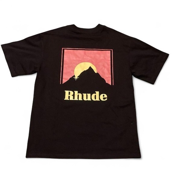 NWT Rhude Moonlight graphic tee black red yellow SSENSE exclusive M/20.5 NWT Rhude Moonlight graphic tee black red yellow SSENSE exclusive M/20.5
