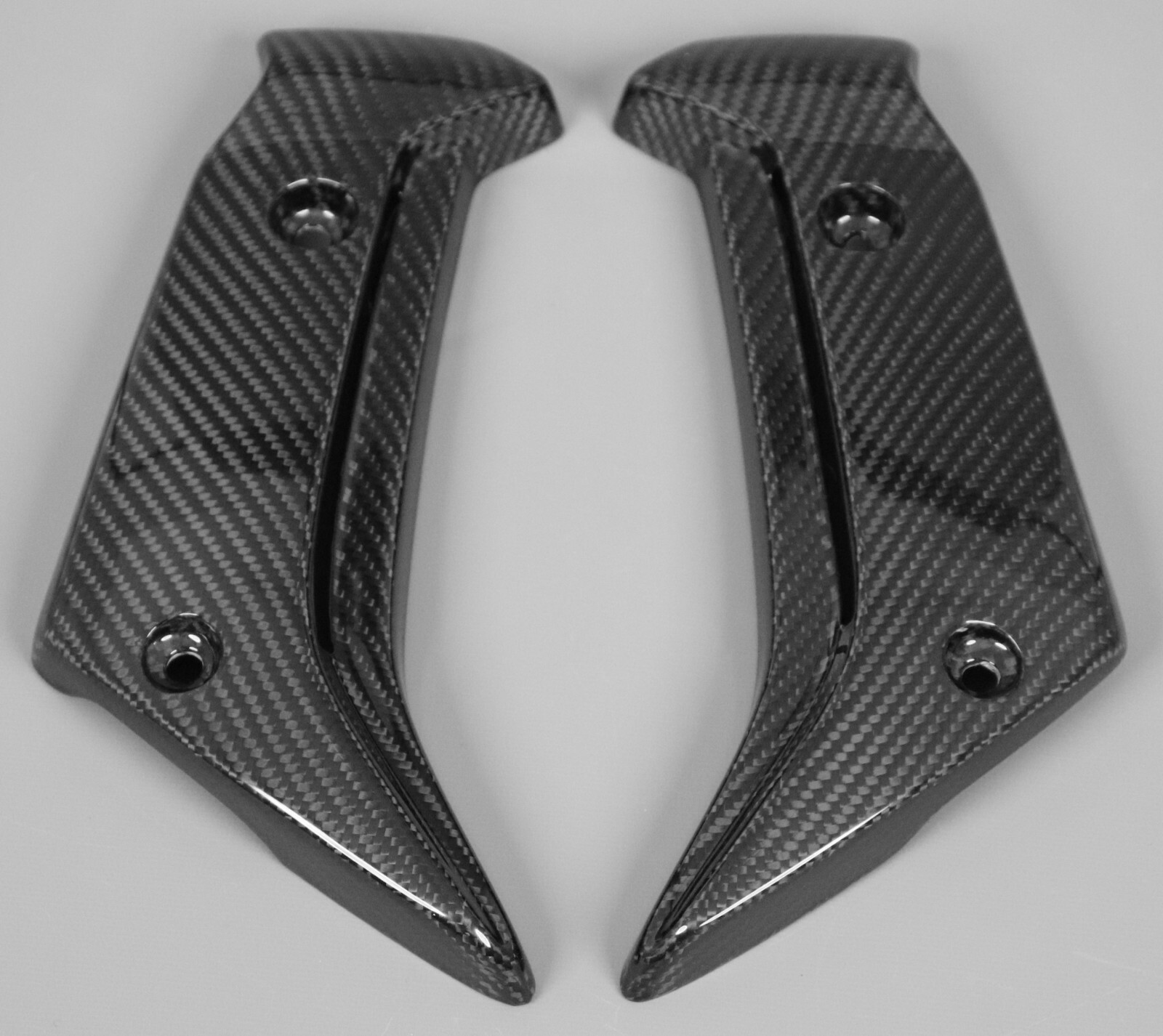 2006-2015 Yamaha FZ1 Fazer Radiator Covers (Fairing Version) - 100% Carbon Fiber