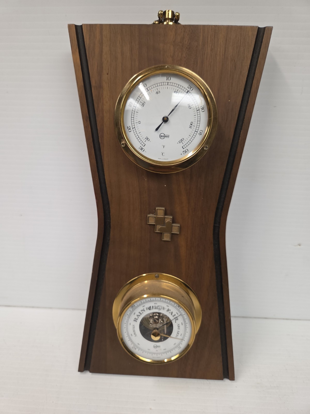 Barigo German Mid Century Modern Weather Station Thermometer & Barometer