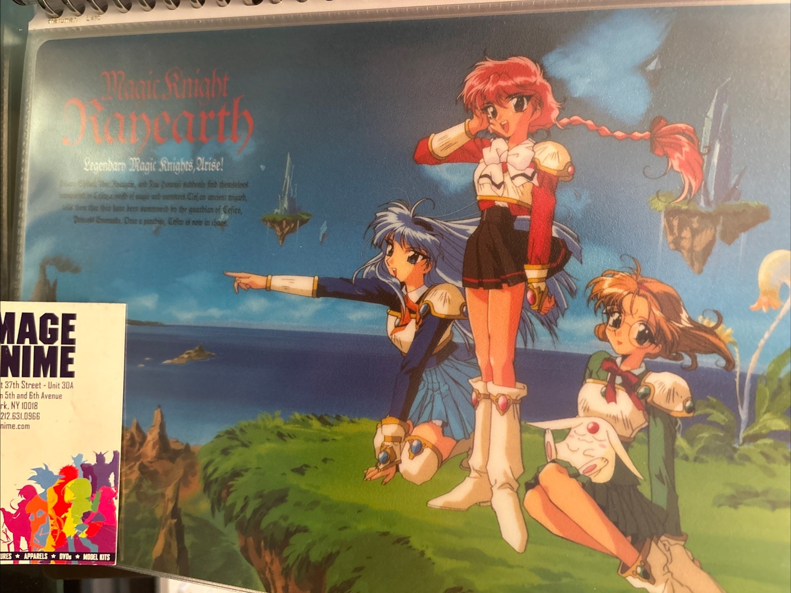 Vintage Magic Knight Rayearth Pencil Board Shitajiki Anime Japan 7x10 m351 