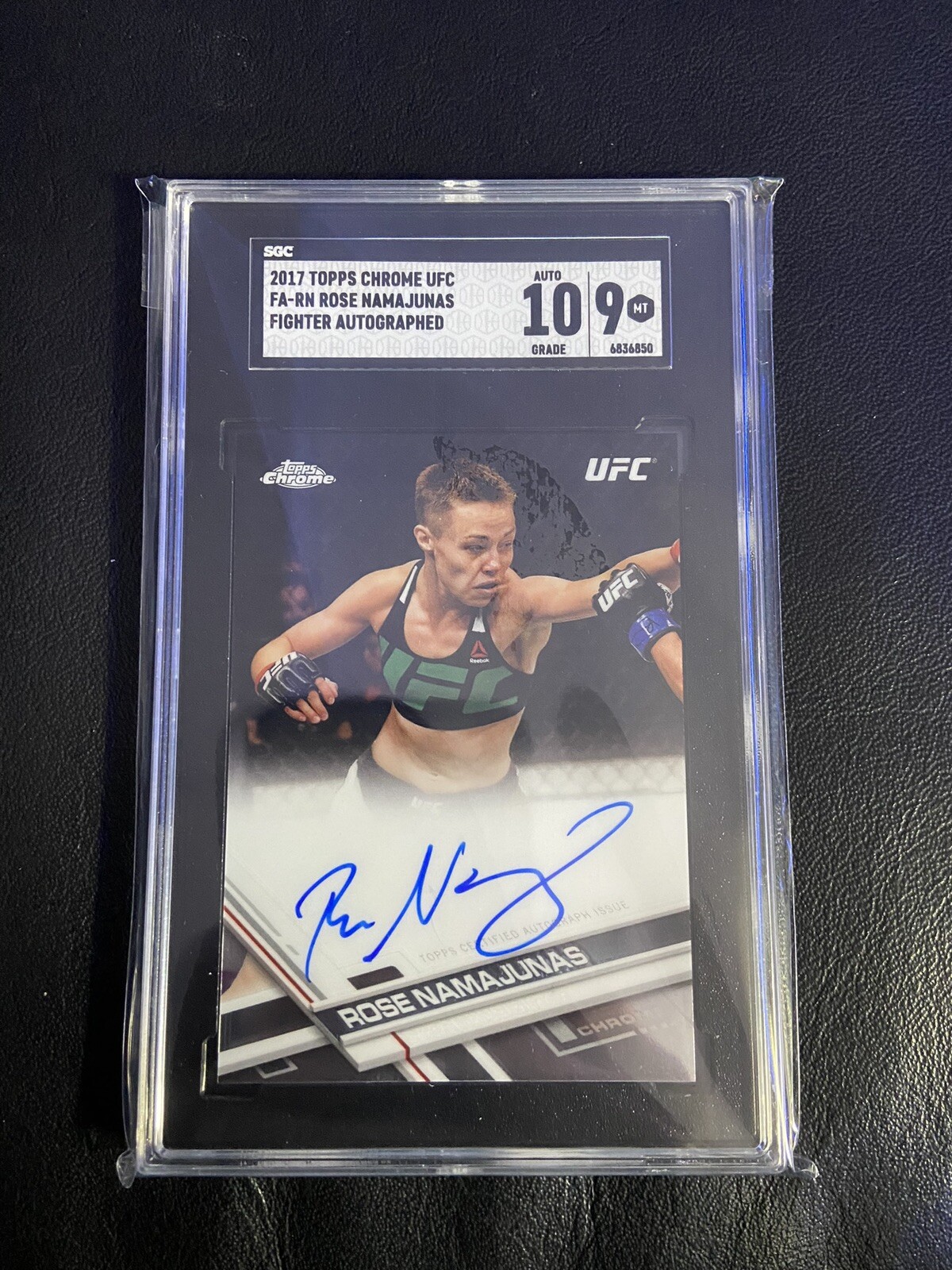 Rose Namajunas Signed 2017 Topps Chrome Auto Thug Rose SGC 9 10 Auto UFC Card Rose Namajunas Signed 2017 Topps Chrome Auto Thug Rose SGC 9 10 Auto UFC Card