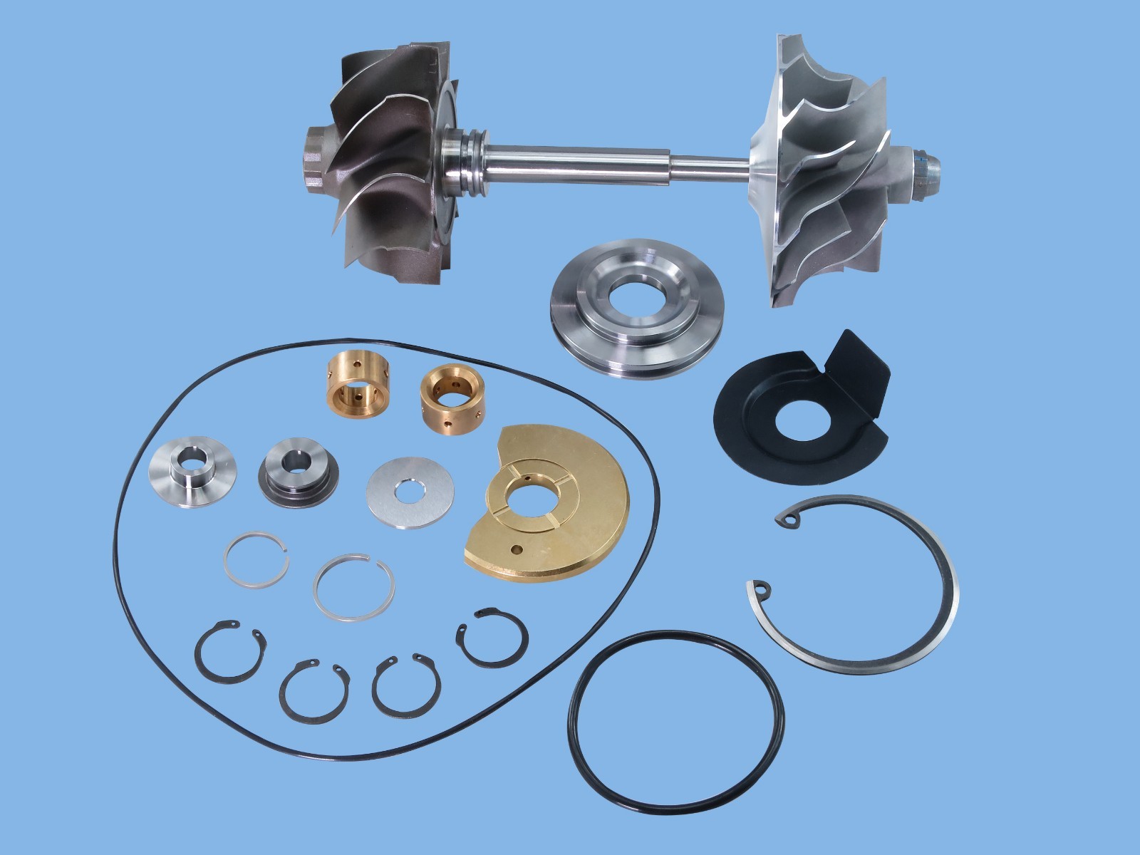 For Borg Warner S363 S300SX-E 8780 S300S Turbo Wheel & Shaft & Upgraded 360° Kit