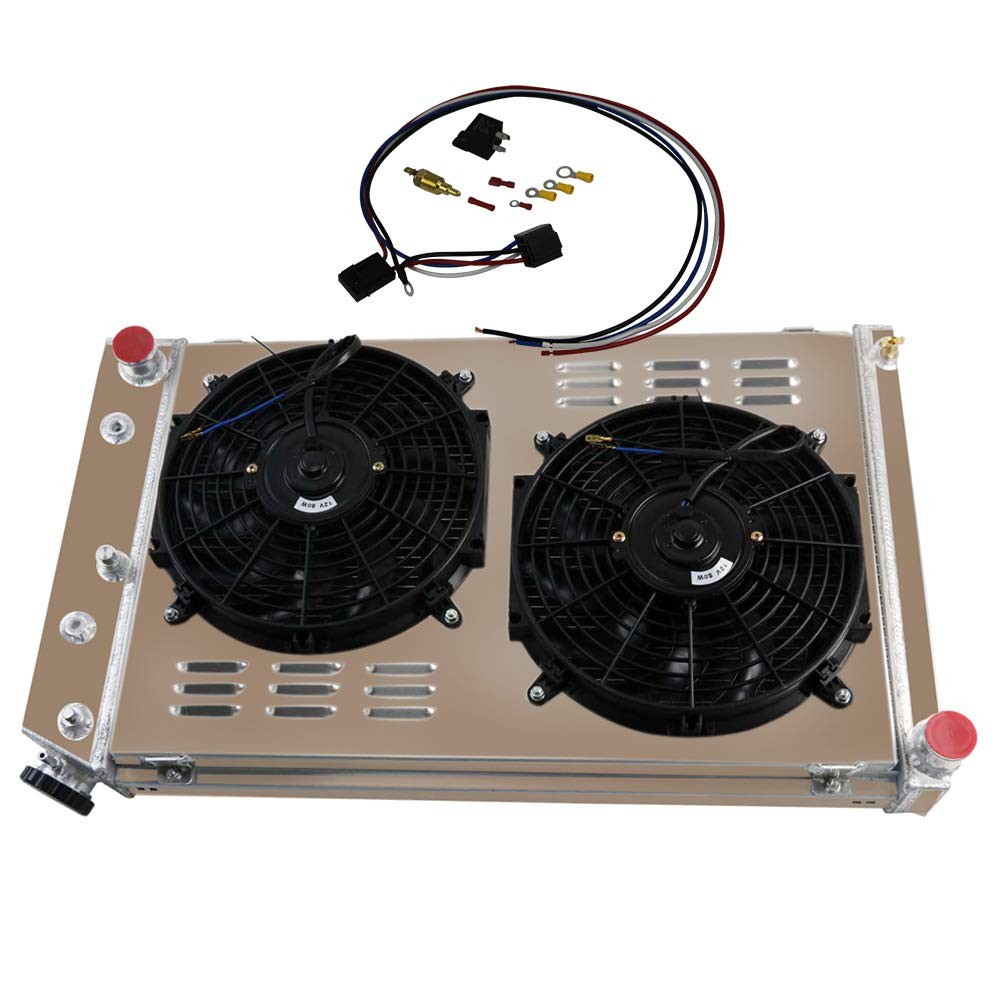 3 Row Aluminum Radiator+Shroud Fan+Relay 78-87 Chevy Monte Carlo/Camaro/Impala