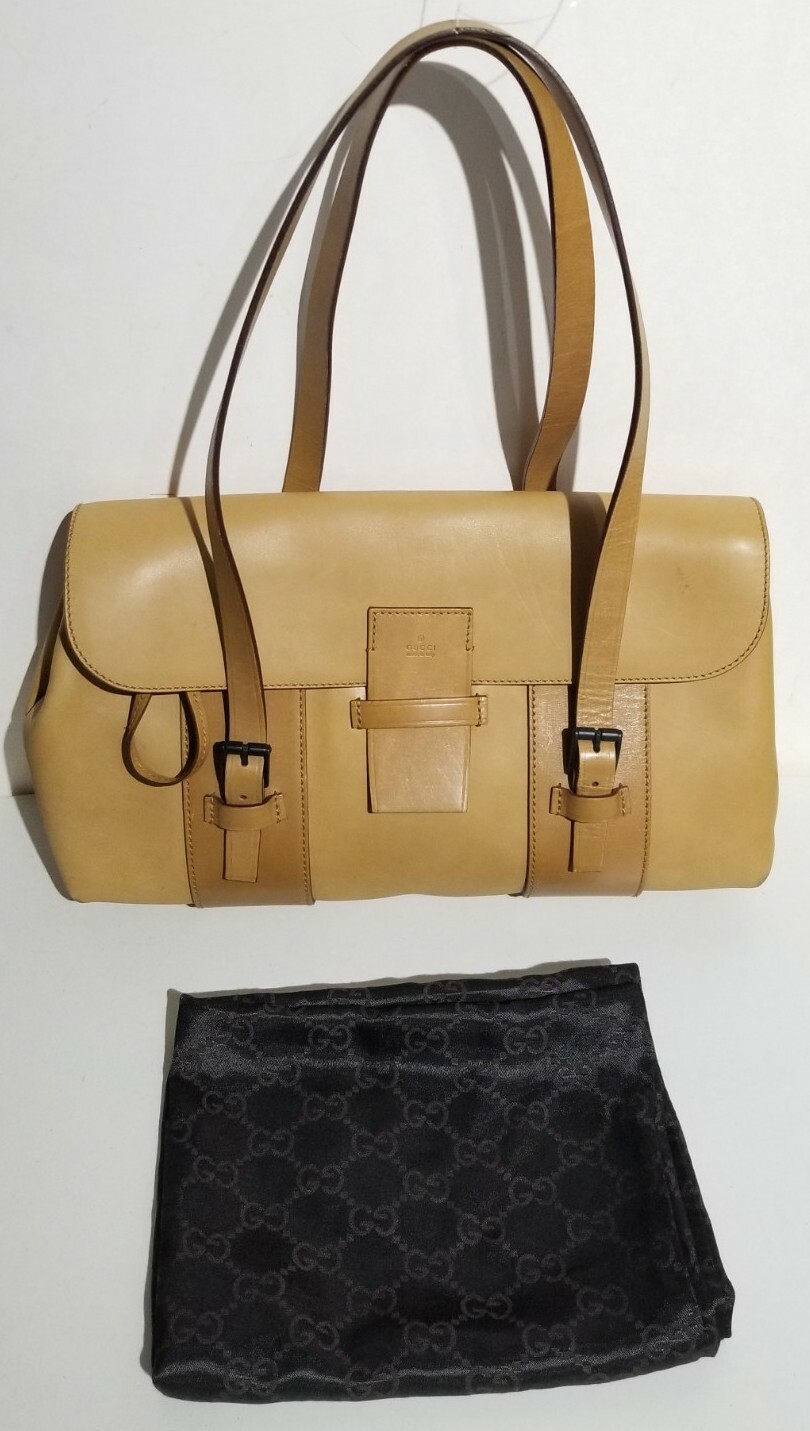 Rare Gucci Italy 101287 Two Tone Brown Leather Shoulder Bag / Hand Bag $1100 Rare Gucci Italy 101287 Two Tone Brown Leather Shoulder Bag / Hand Bag $1100