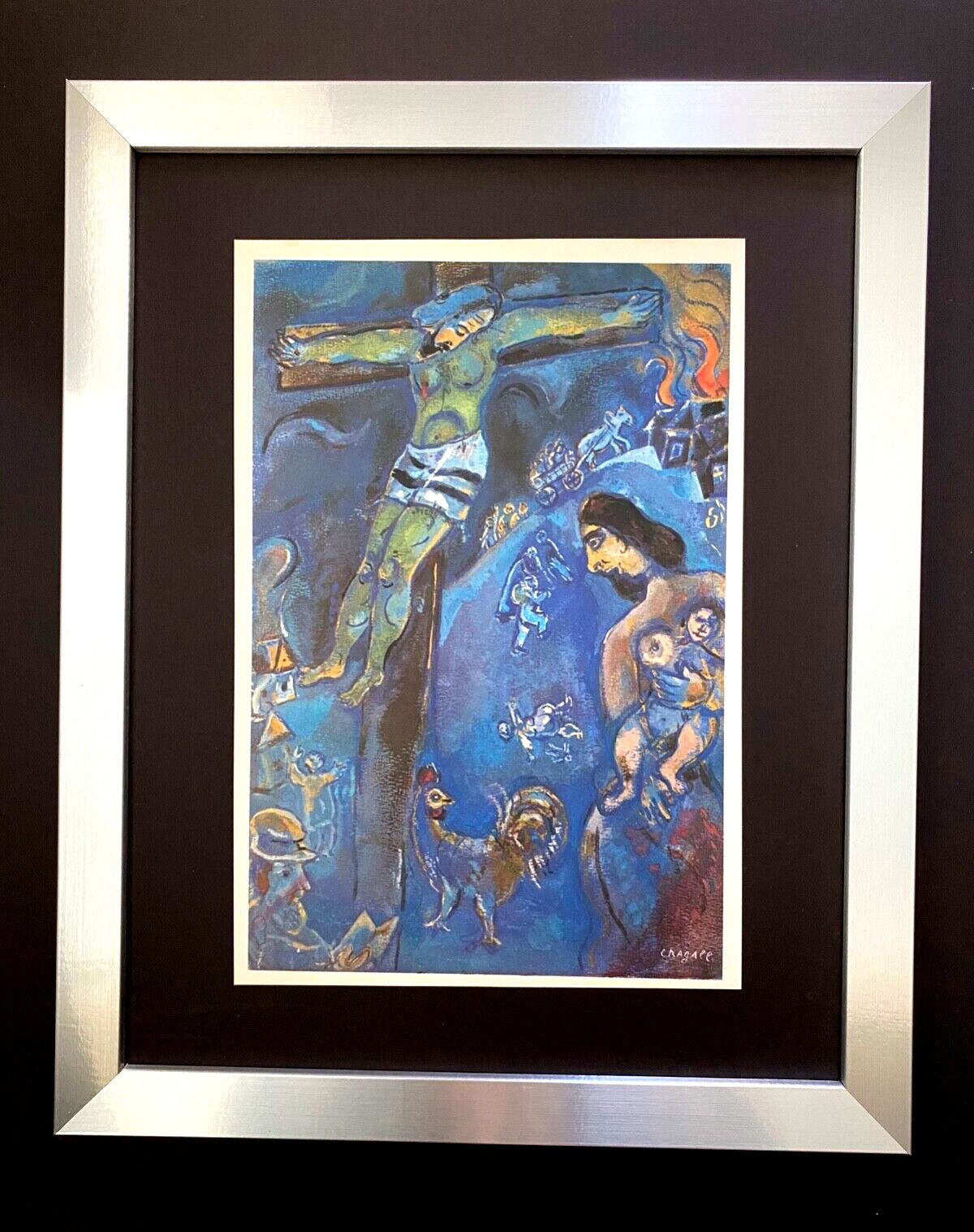 MARC CHAGALL + 1973 BEAUTIFUL SIGNED PRINT  FRAMED + BEAUTIFUL + BUY NOW