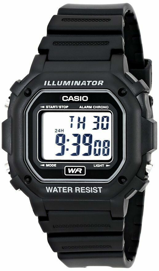 Casio F108WH-1A Black Resin Strap Digital Watch