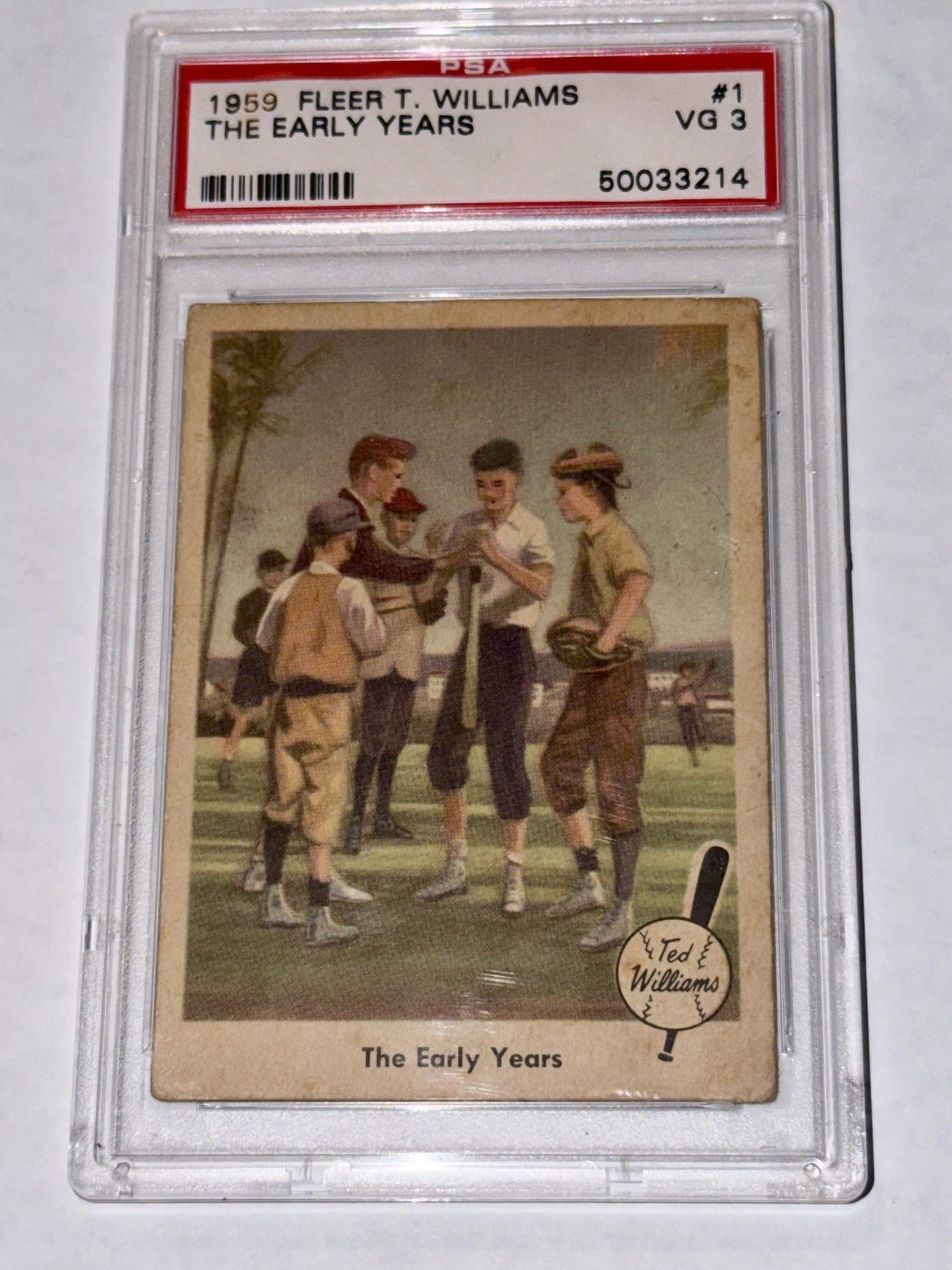 Ted Williams 1959 Fleer The Early Years PSA 3 VG # 1 Boston Red Sox Vintage 