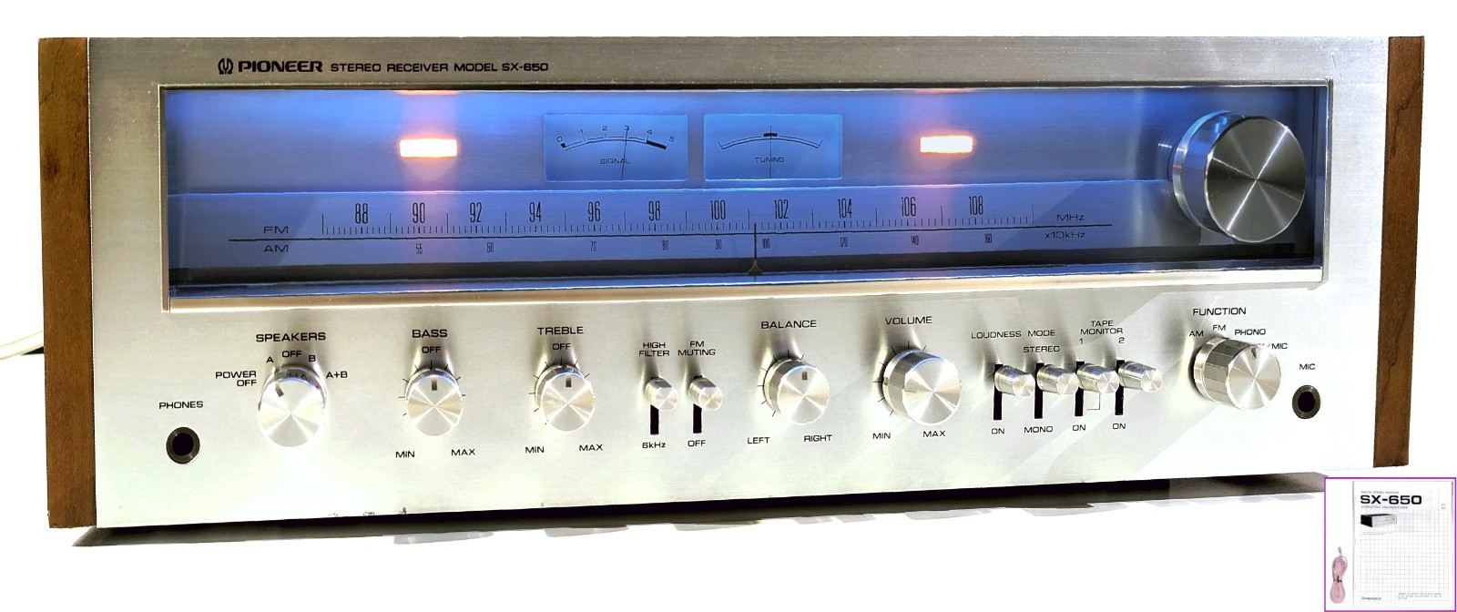 🔥【PRO SERVICED】Pioneer SX-650 Stereo 70W Receiver~XSTR/CAP/LED MODS💥GUARANTY
