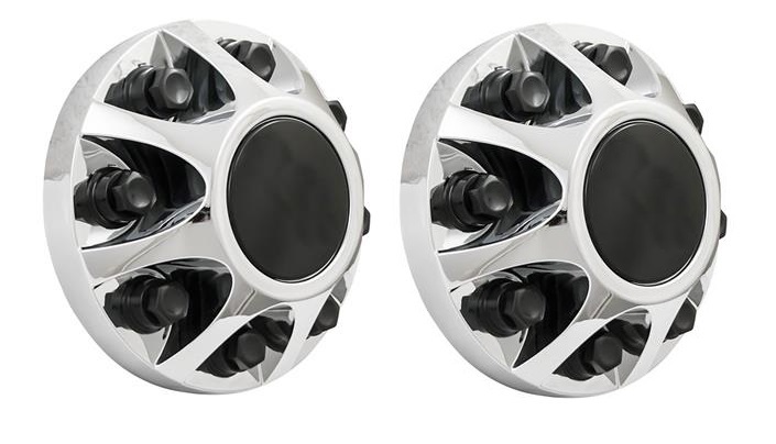 NEW 2008-2010 GMC Sierra 3500 Dually Front Wheel CHROME Center Hub Cap PAIR