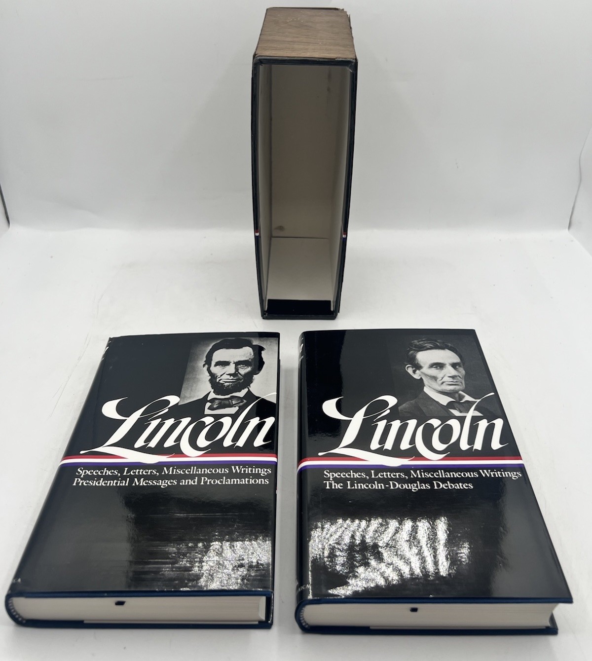 ABRAHAM LINCOLN Speeches and Writings 1832 - 1865 2 Vol HC/DJ Set, Slipcase ABRAHAM LINCOLN Speeches and Writings 1832 - 1865 2 Vol HC/DJ Set, Slipcase