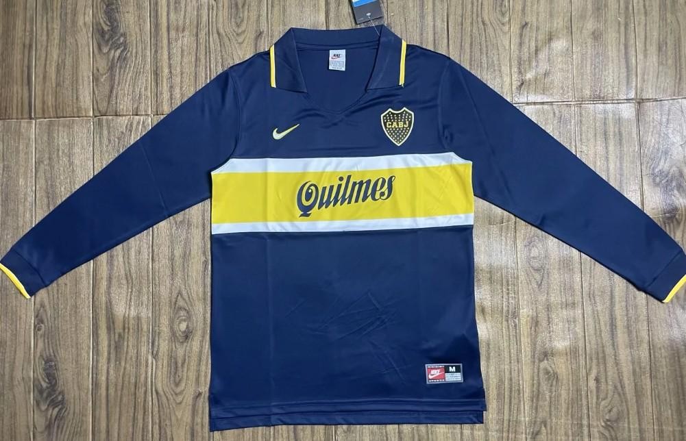 Boca Juniors 95-97 Home Retro Mens Jersey long‑sleeve Boca Juniors 95-97 Home Retro Mens Jersey long‑sleeve