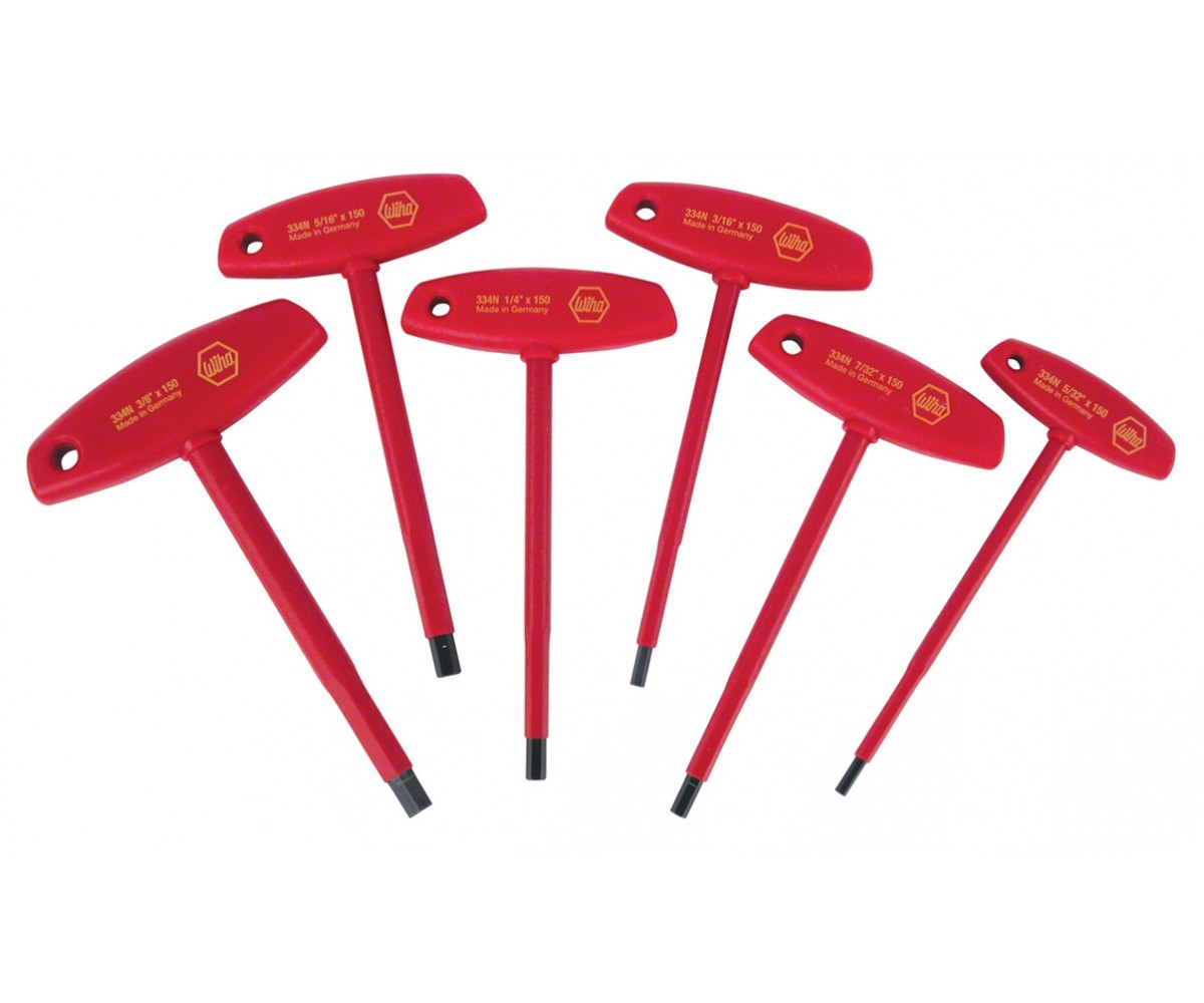 Wiha 33490 Insulated T-Handle Hex Inch 6 Piece Set