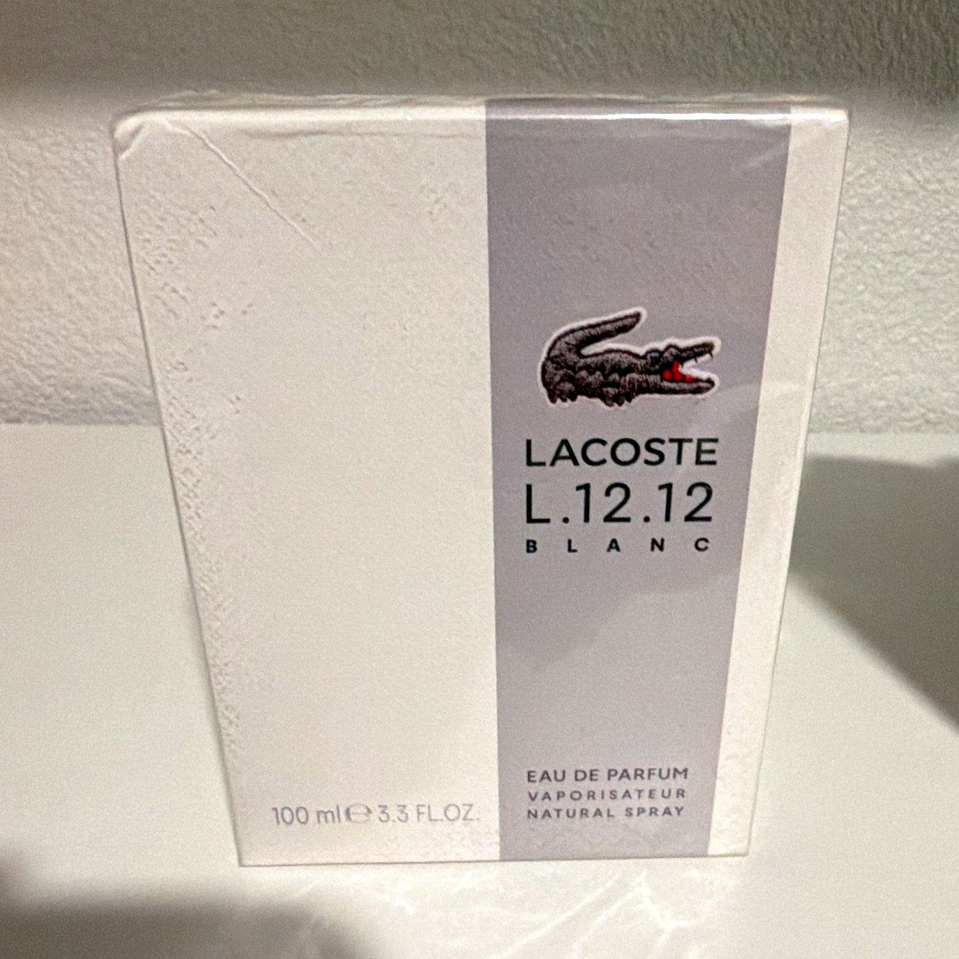 Lacoste L.12.12 Blanc Eau de Parfum Spray, Regular Size 3.3 fl oz