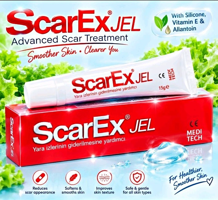ScarEx GEL Scar Reducer 15g Silicone Vitamin E Allantoin Paraben-Free