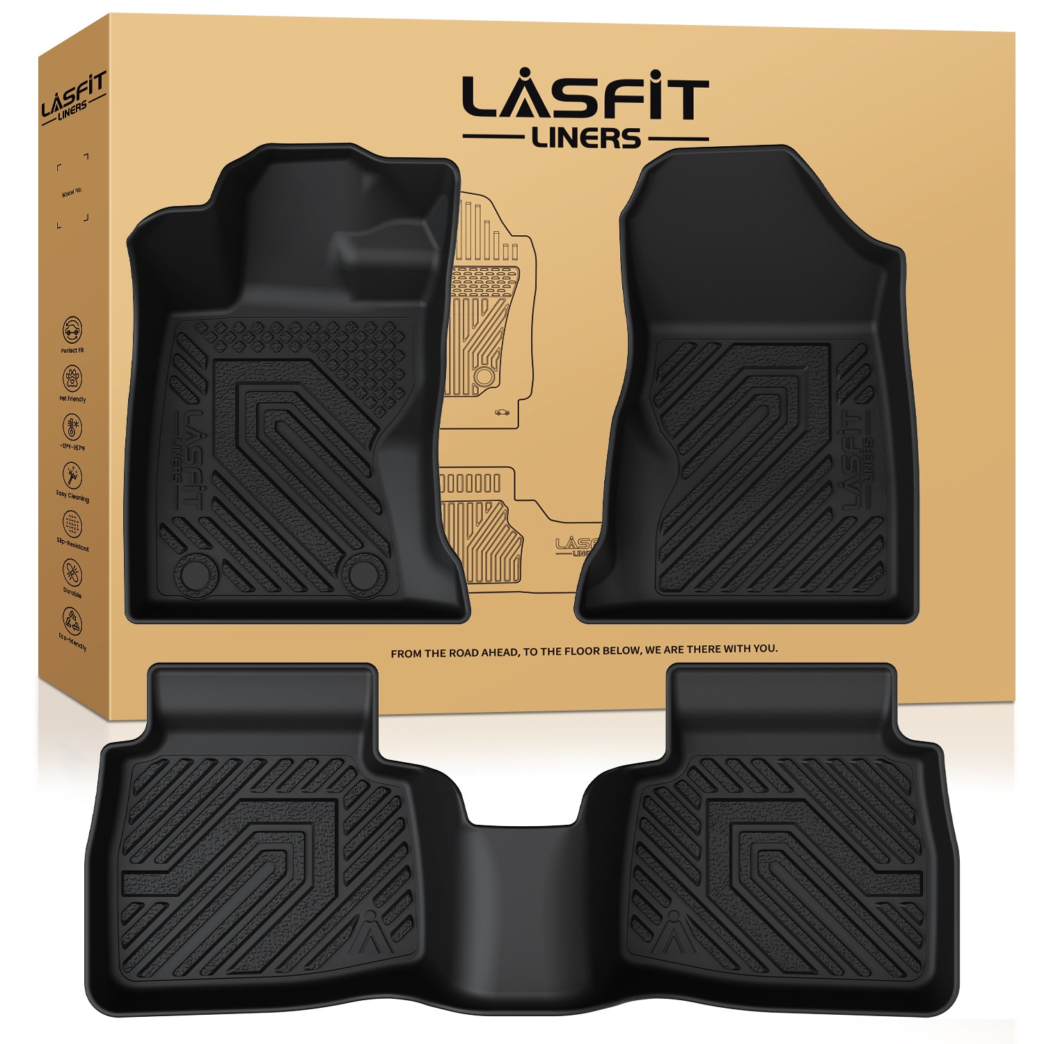LASFIT FloorLiner for 2026 Subaru Outback - 1st & 2nd Row Floor Mats All Weather