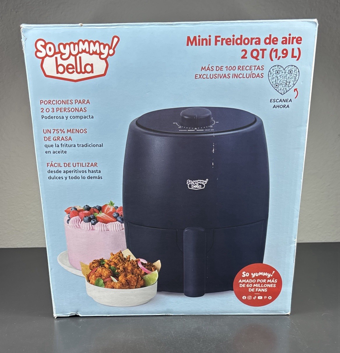 So Yummy ~ Mini 2 Qt Air Fryer ~ NIB ~ by Bella