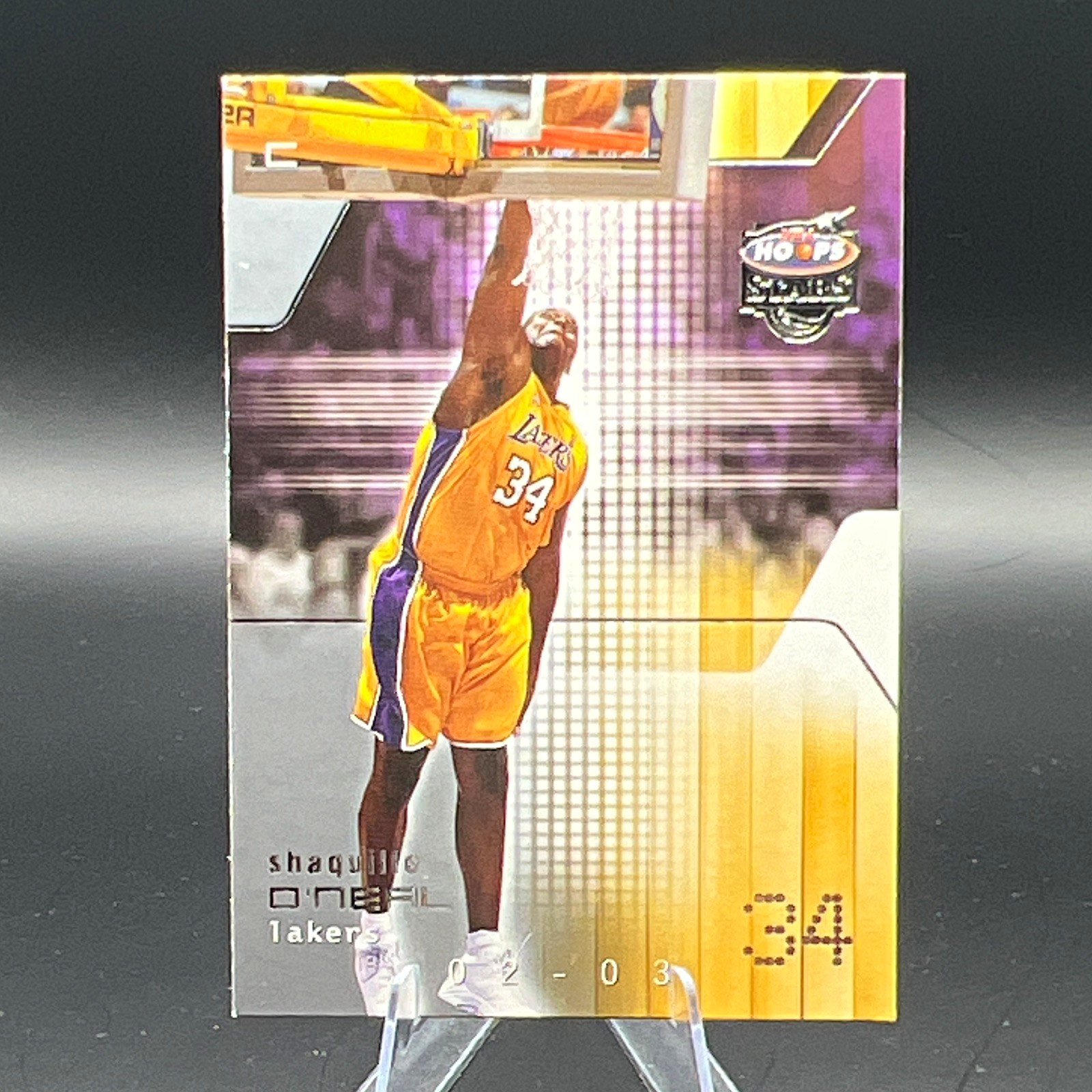Fleer 2002-03 NBA Hoops Stars #34 Shaquille O'Neal Los Angeles Lakers Fleer 2002-03 NBA Hoops Stars #34 Shaquille O'Neal Los Angeles Lakers