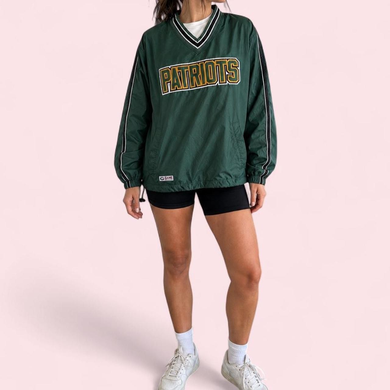 Vintage 90s Game Sportswear Patriots Rugby Green Pullover Windbreaker XS