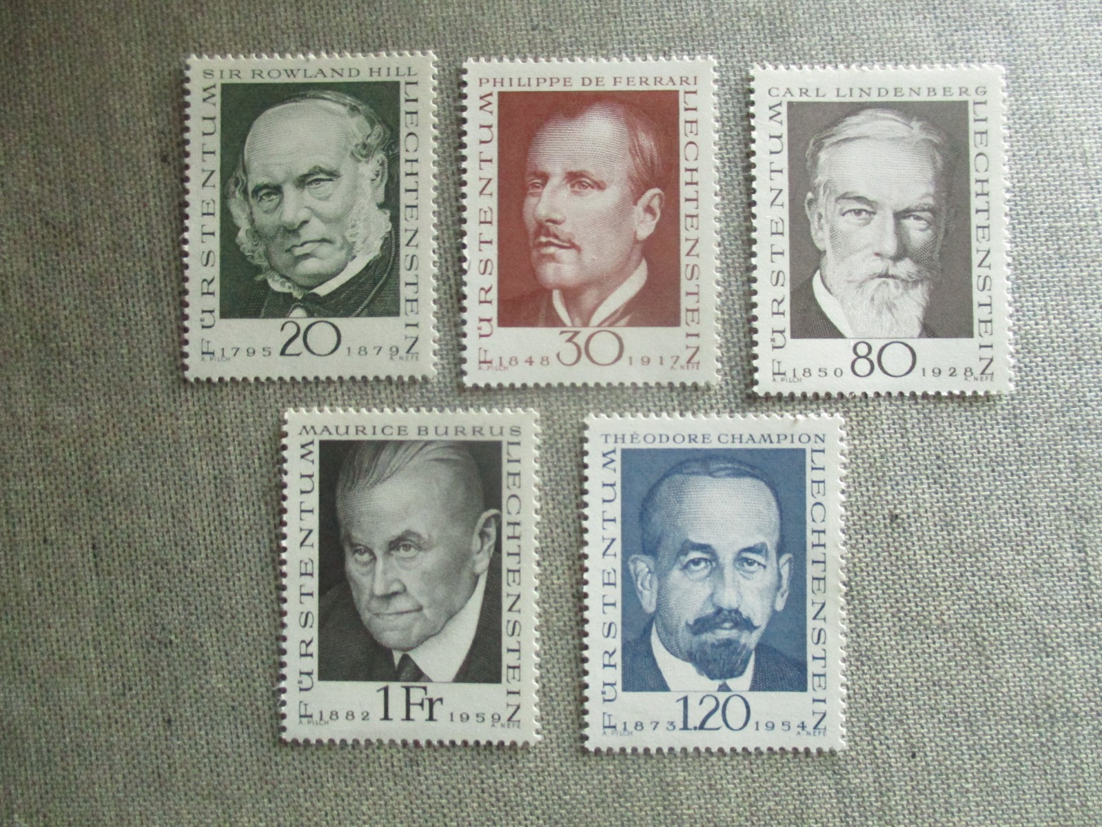 Liechtenstein, Scott# 447-451, MNH Liechtenstein, Scott# 447-451, MNH