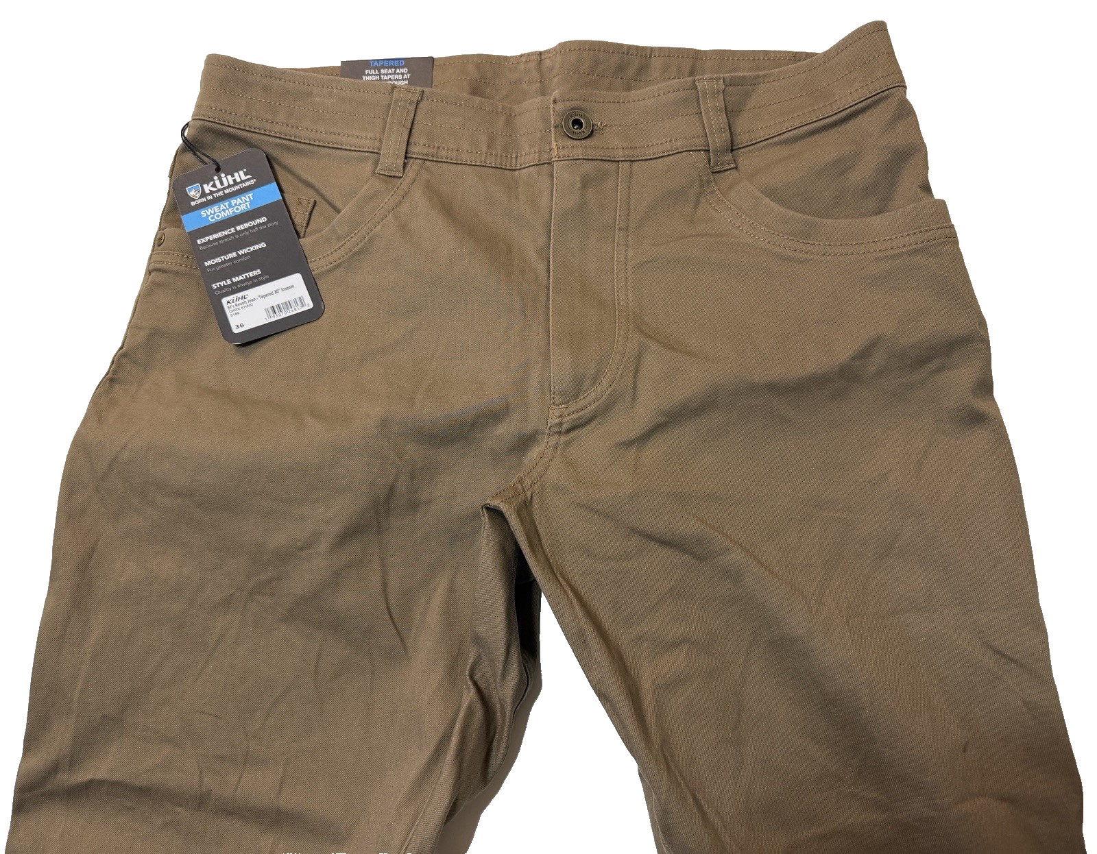 NEW KUHL Revolt with joined ORVIS Tag men\'s brown khaki tactical pants 36 /30 NEW KUHL Revolt with joined ORVIS Tag men\'s brown khaki tactical pants 36 /30