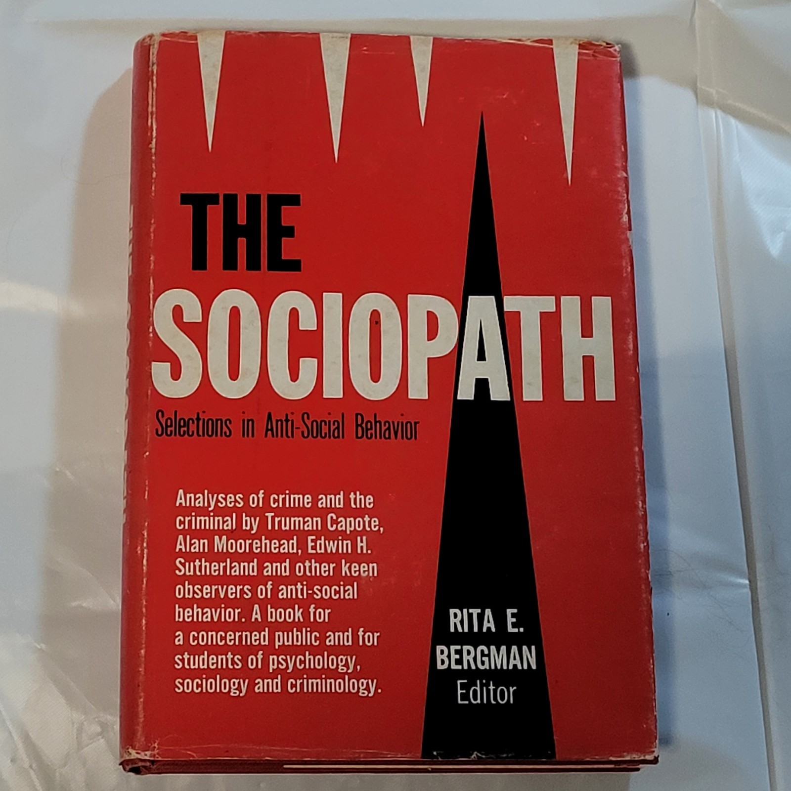 THE SOCIOPATH TRUE CRIME PSYCHOLOGY TRUMAN CAPOTE EDWIN SUTHERLAND 1ST ED 1968