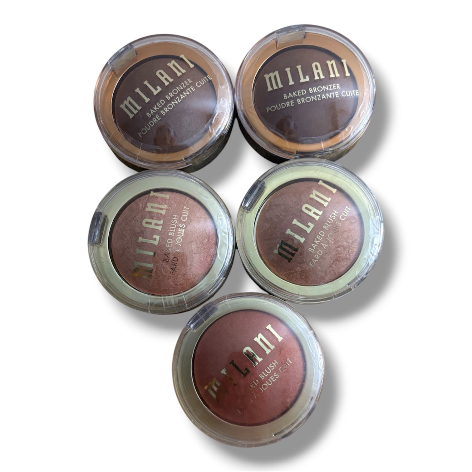 Mix Lot Of 5 Milani Baked Blush & Bronze Cruelty Powder 