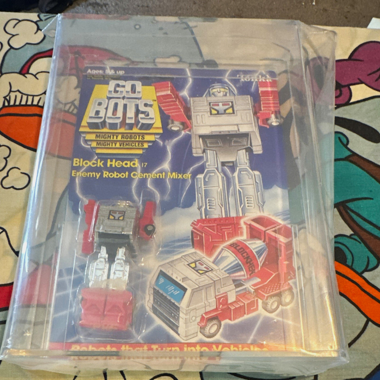 Tonka GoBots 1984 Block Head (17) Cement Mixer Truck Renegade AFA 80 NM Tonka GoBots 1984 Block Head (17) Cement Mixer Truck Renegade AFA 80 NM