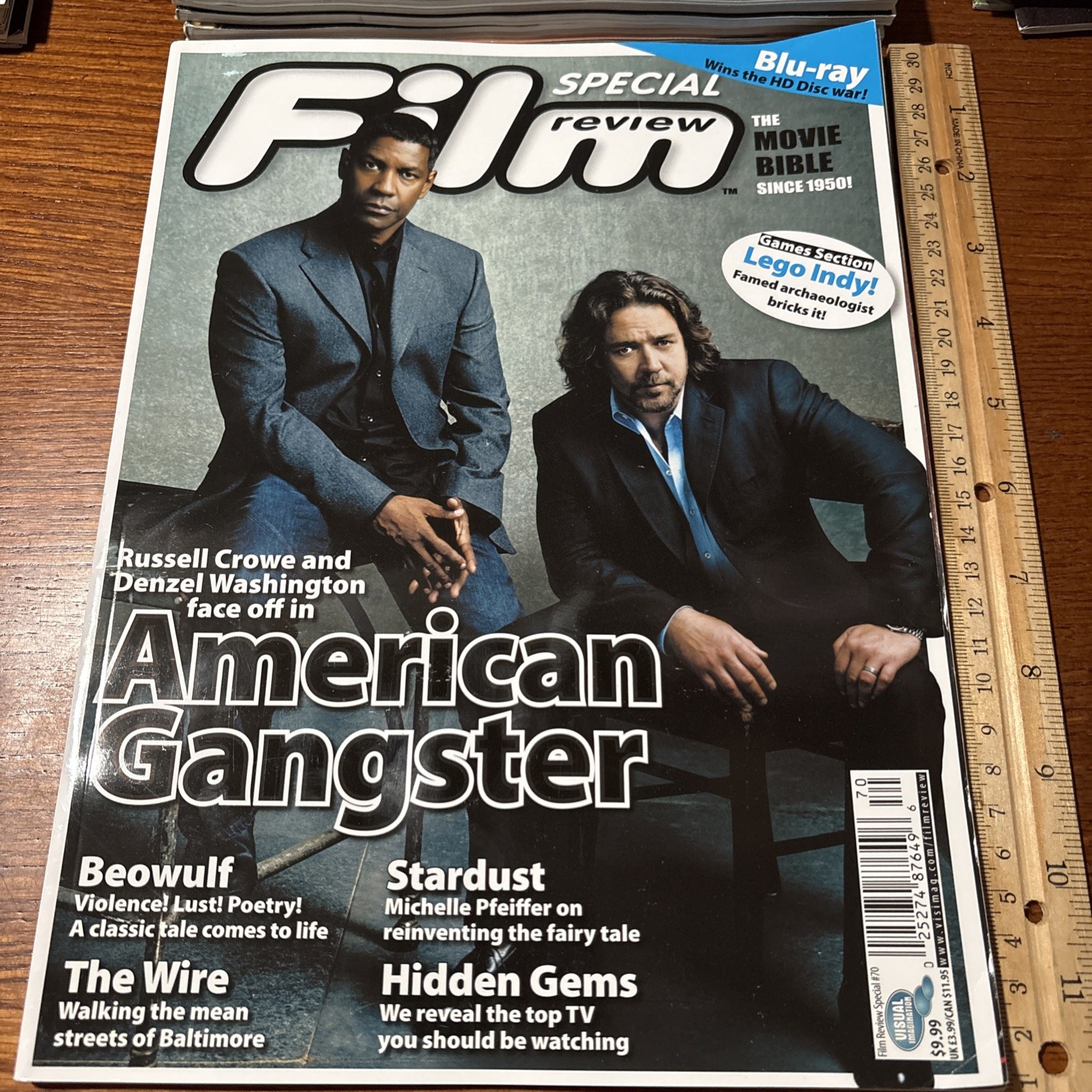 VTG 2008 Film Review Magazine: American Gangster Russell Crowe Denzel Washington