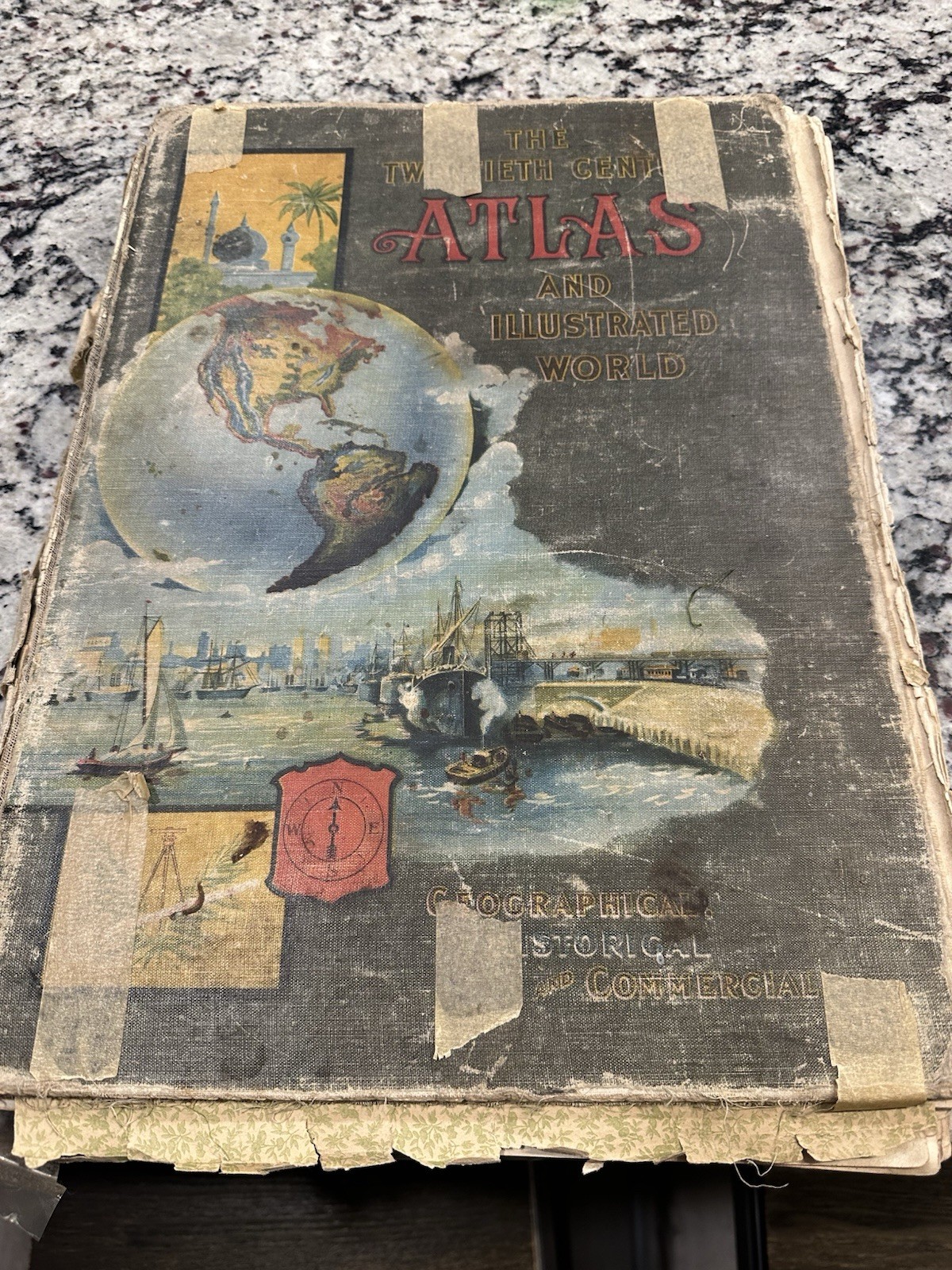 1899 Twentieth Century Atlas Illustrated World Antique Pre-WWI Maps Hawaii