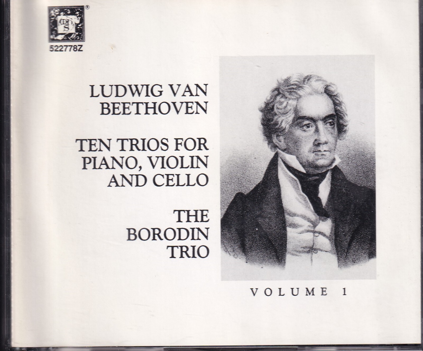 Beethoven Ten Trios for Piano, Violin & Cello Borodin Trio MHS 2 CD Set Vol. 1 Beethoven Ten Trios for Piano, Violin & Cello Borodin Trio MHS 2 CD Set Vol. 1