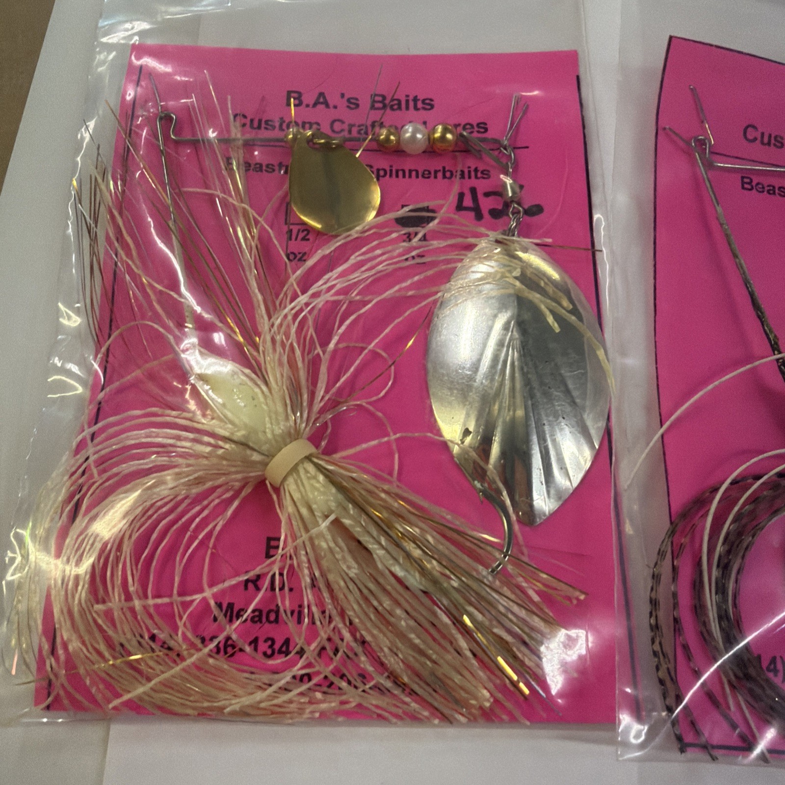Vintage BA\'s Baits The Beast Master Custom Spinner Bait in 3/4 & 1/2 oz Vintage BA\'s Baits The Beast Master Custom Spinner Bait in 3/4 & 1/2 oz