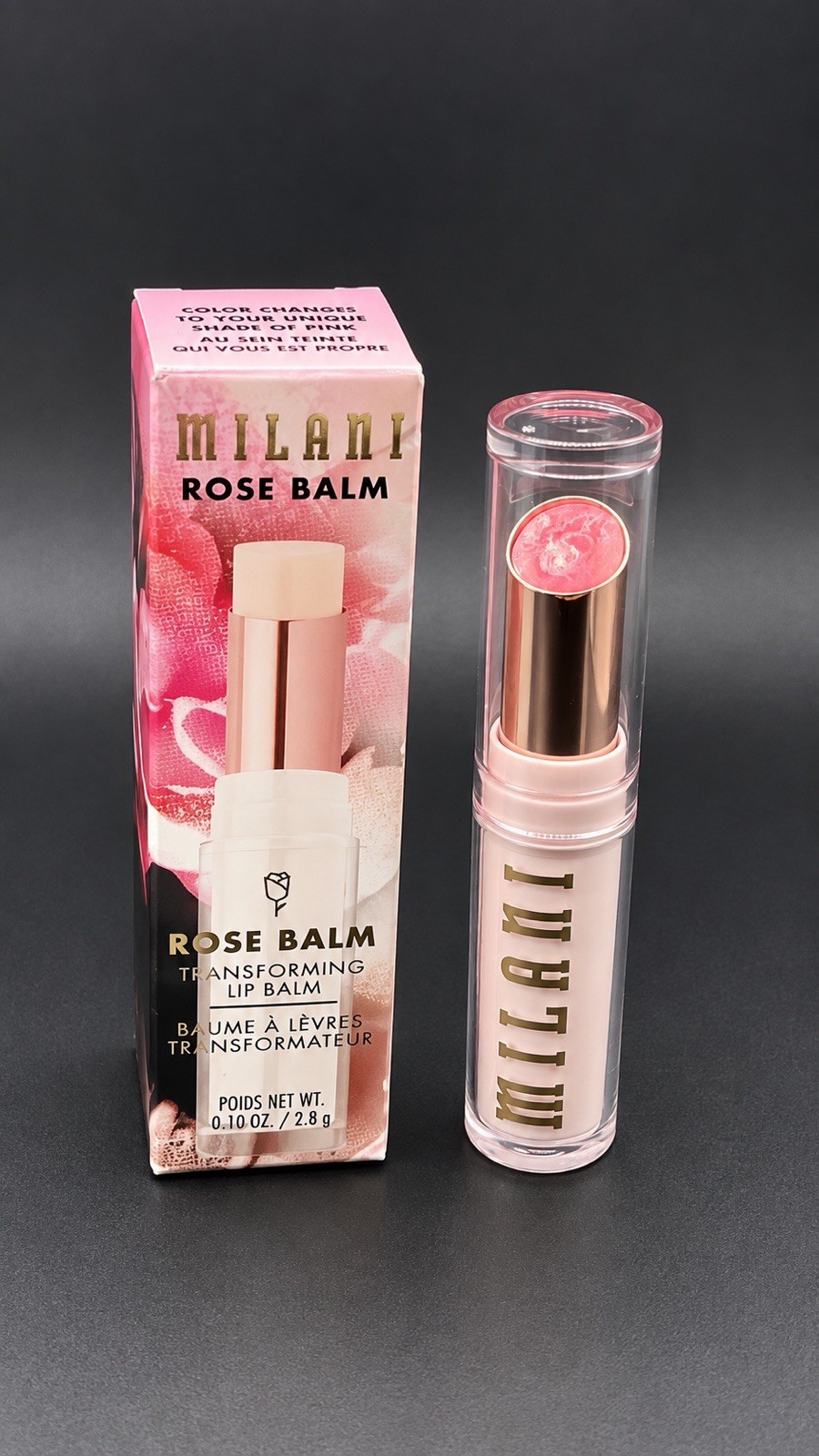 Milani Rose Transforming Lip Balm 0.10 oz 2.8g Rose Discontinued NEW
