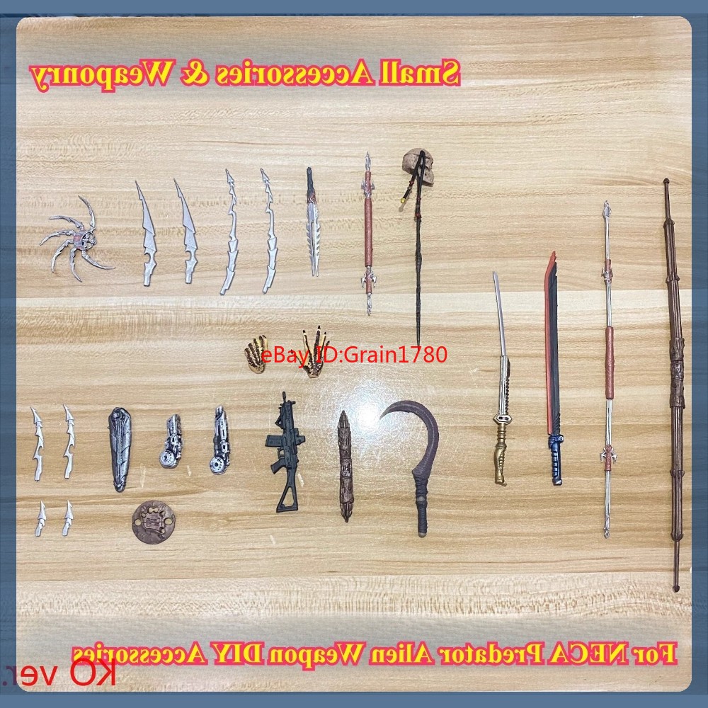 NECA Alien Vs Predator Weapon Accessory Pack Compatible with 7