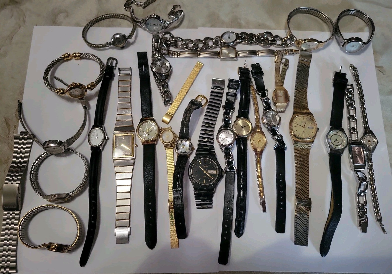 Lot Of 25 Womens Fashion Quartz Watches Dress Untested Timex Seiko Lot Of 25 Womens Fashion Quartz Watches Dress Untested Timex Seiko