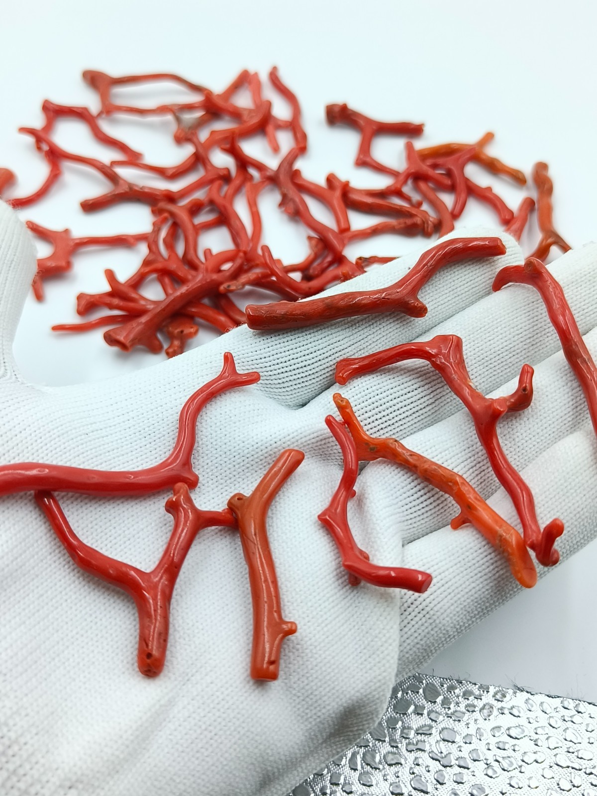 100 Carat Lot Natural Italian Red orange Coral Polished Loose Branch Stick 100 Carat Lot Natural Italian Red orange Coral Polished Loose Branch Stick