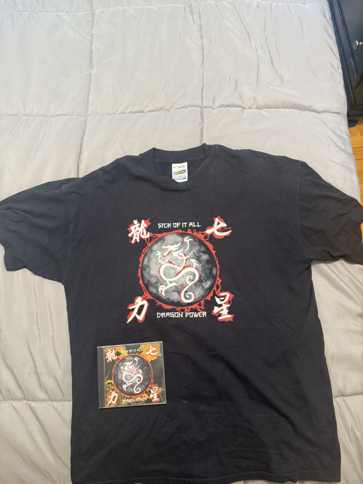 Rare Vintage Sick Of It All Shirt XL Hardcore Dragon Power 1997 With CD.