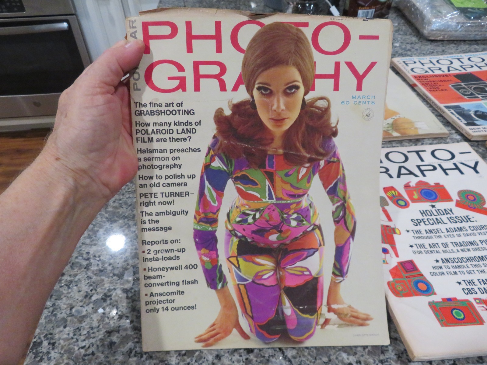 Lot of 6 Vintage 1960's & Older Popular Photography Magazine Amazing Graphics #2
