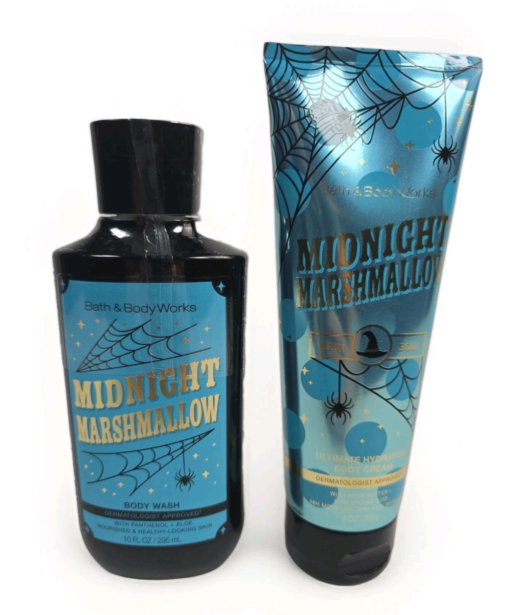 Bath & Body Works MIDNIGHT MARSHMALLOW Duo Body Wash & Cream Full Size Halloween