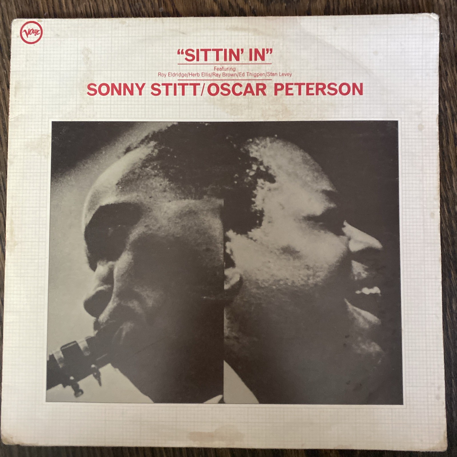 Sonny Stitt Oscar Peterson Sittin In Vinyl 2 LP Orig Record VG