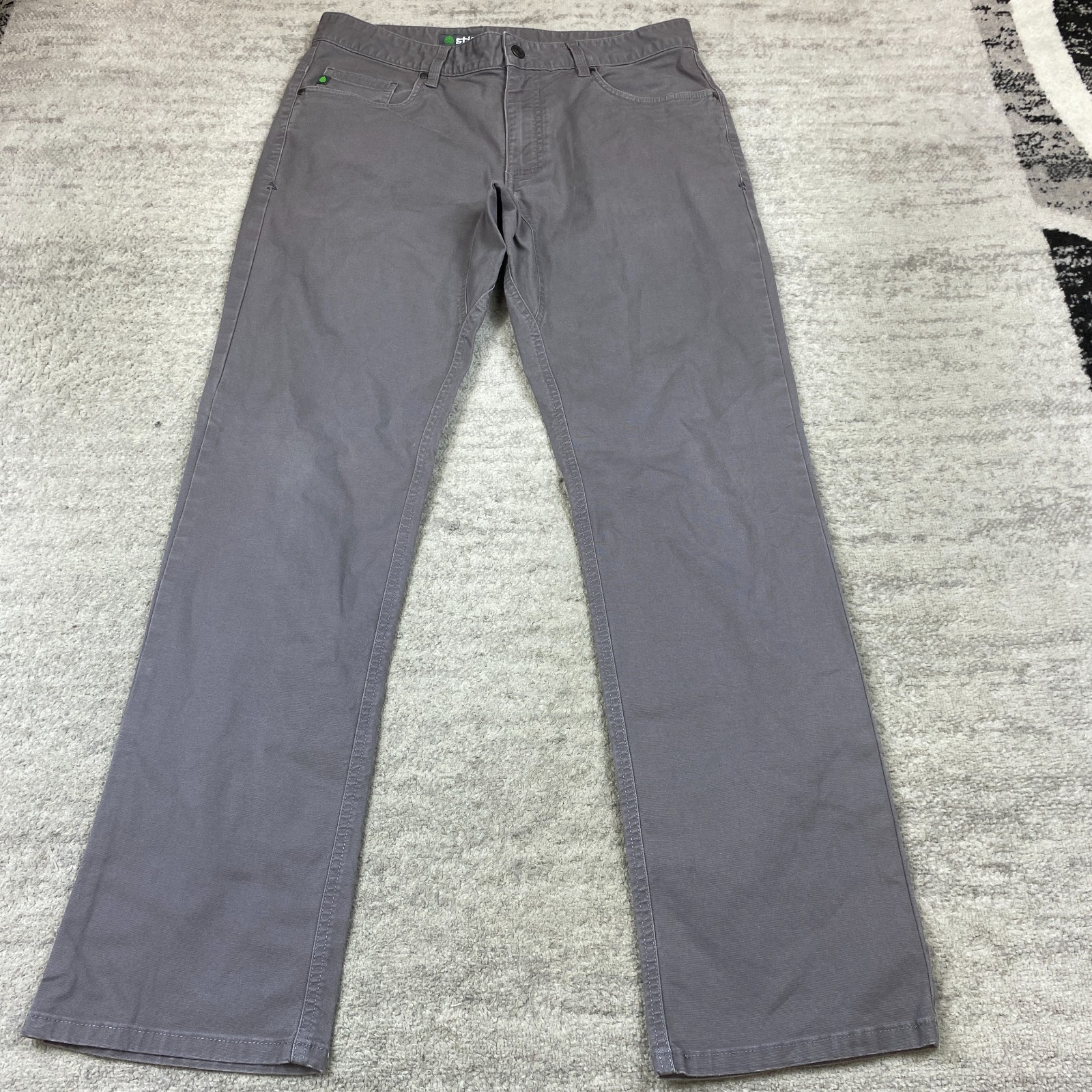 Stio Rivet Canvas Chino Pants Mens 33 Gray Hike Outdoors Trekk Preppy 33x32 Mens