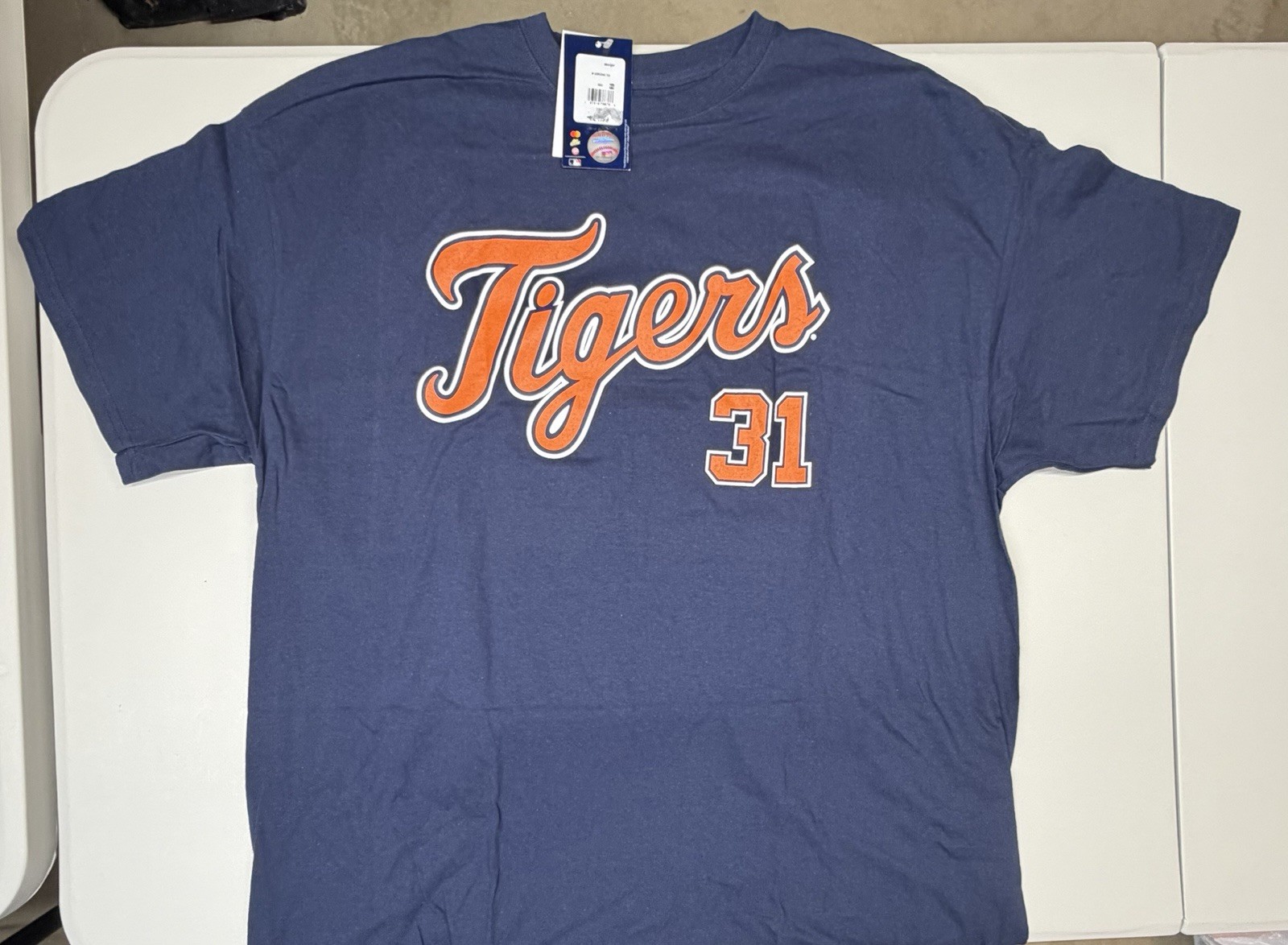 MLB Detroit Tigers Majestic Riley Greene #31 100% Cotton T-shirt Blue Men’s 2XL MLB Detroit Tigers Majestic Riley Greene #31 100% Cotton T-shirt Blue Men’s 2XL