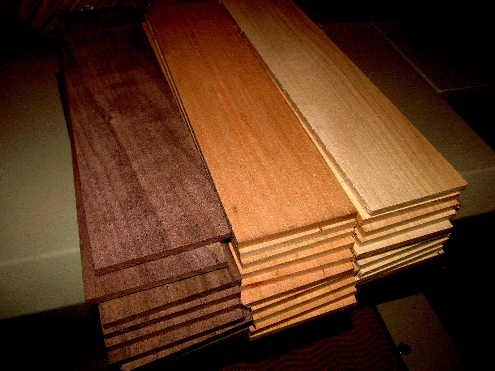 3 EACH THIN SANDED ,KILN DRIED, CHERRY, WALNUT, MAPLE WOOD LUMBER 12\