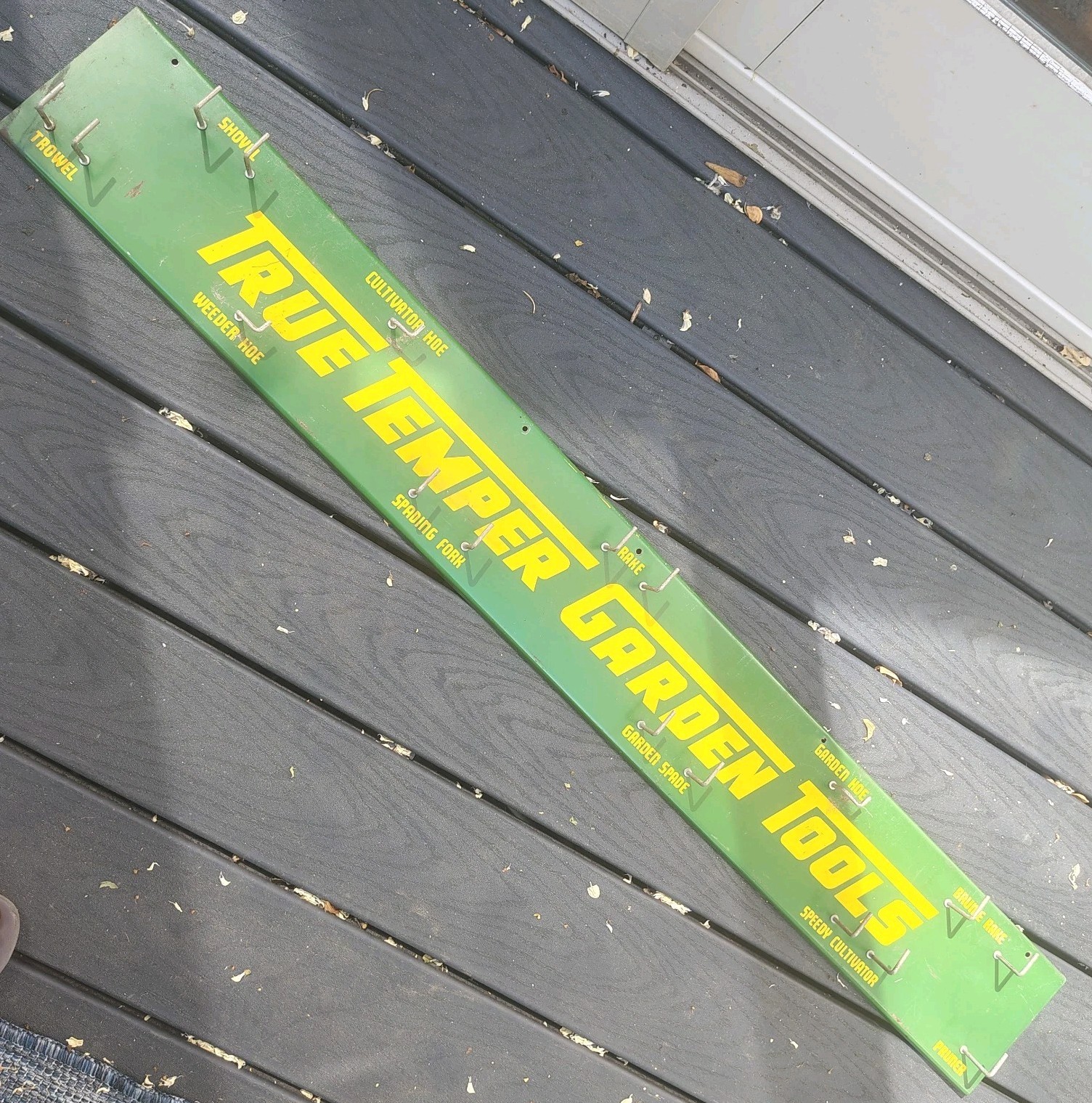 Vintage True Temper FARM FRESH Metal Sign Garden Tool Rack STORE  Display 48\