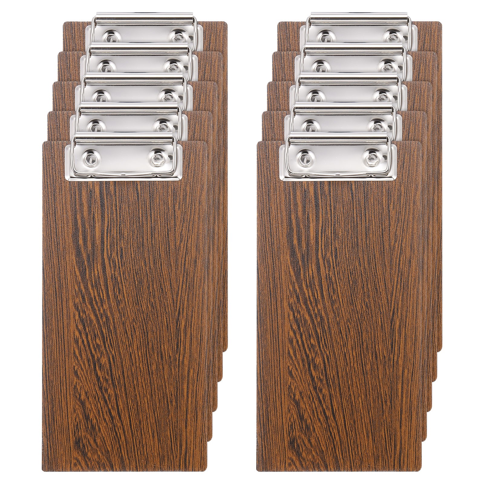 Check Presenters for Restaurants, 30Pcs Mini Clipboard Wood Check Holder, Brown