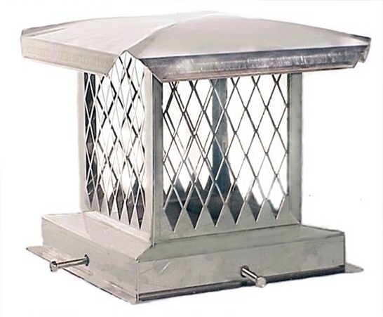 FOREVER® Stainless Steel Single Bolt On Diamond Mesh Chimney Caps