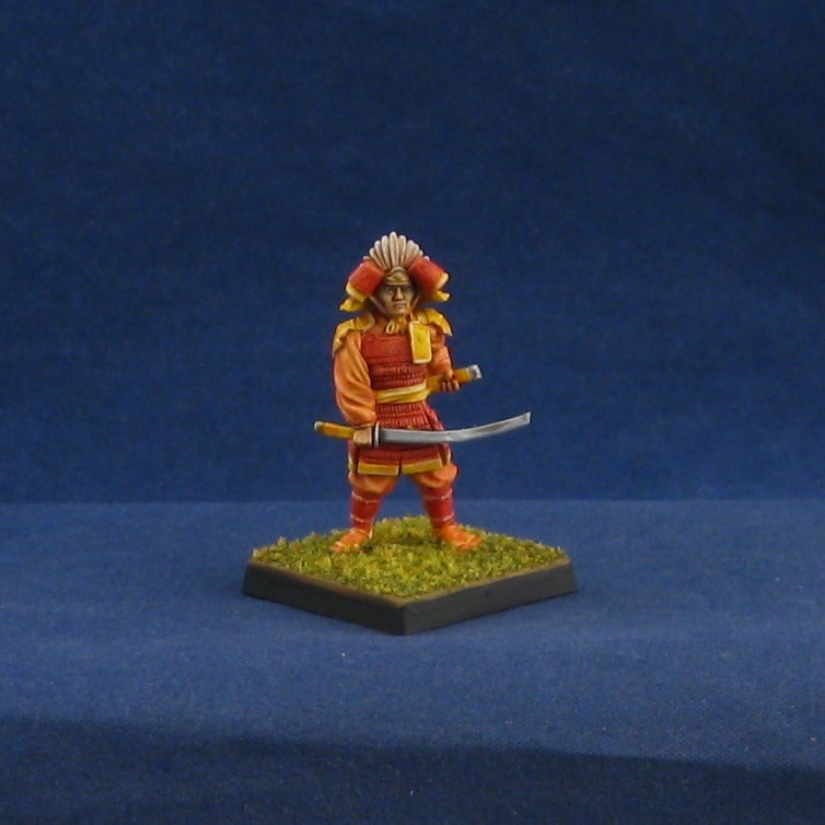 Painted Shiba Katsuda, Phoenix Clan Wars AEG (1998), 28mm Metal Miniature