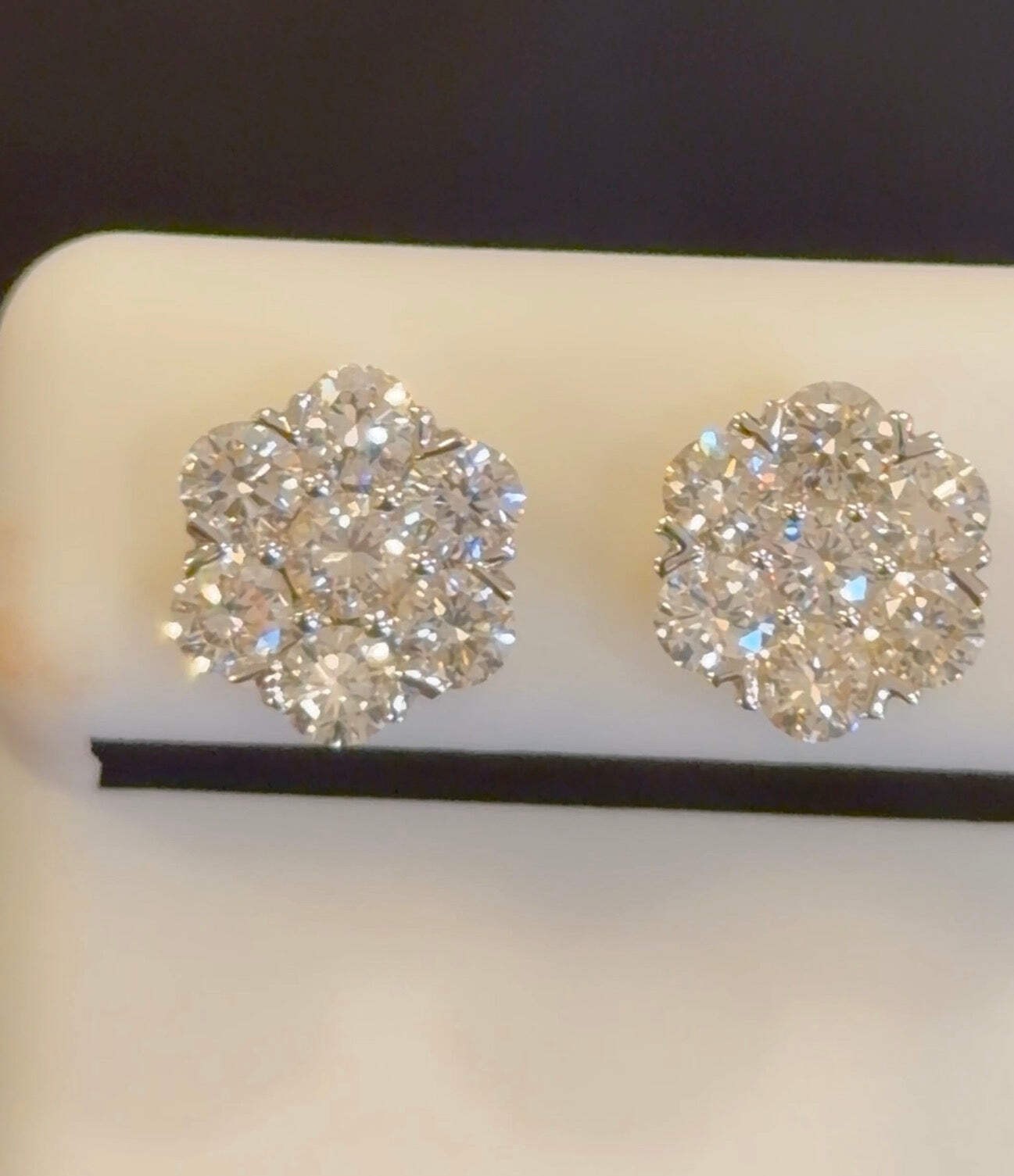 1.97 CARAT CERTIFIED LAB GROWN DIAMONDS 10 MM STERLING SILVER GOLD PLATED STUDS